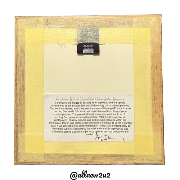 Signed Limited Edition Silhouette Fairy Print in Gorgeous Wood Frame New in box - Picture 4 of 11